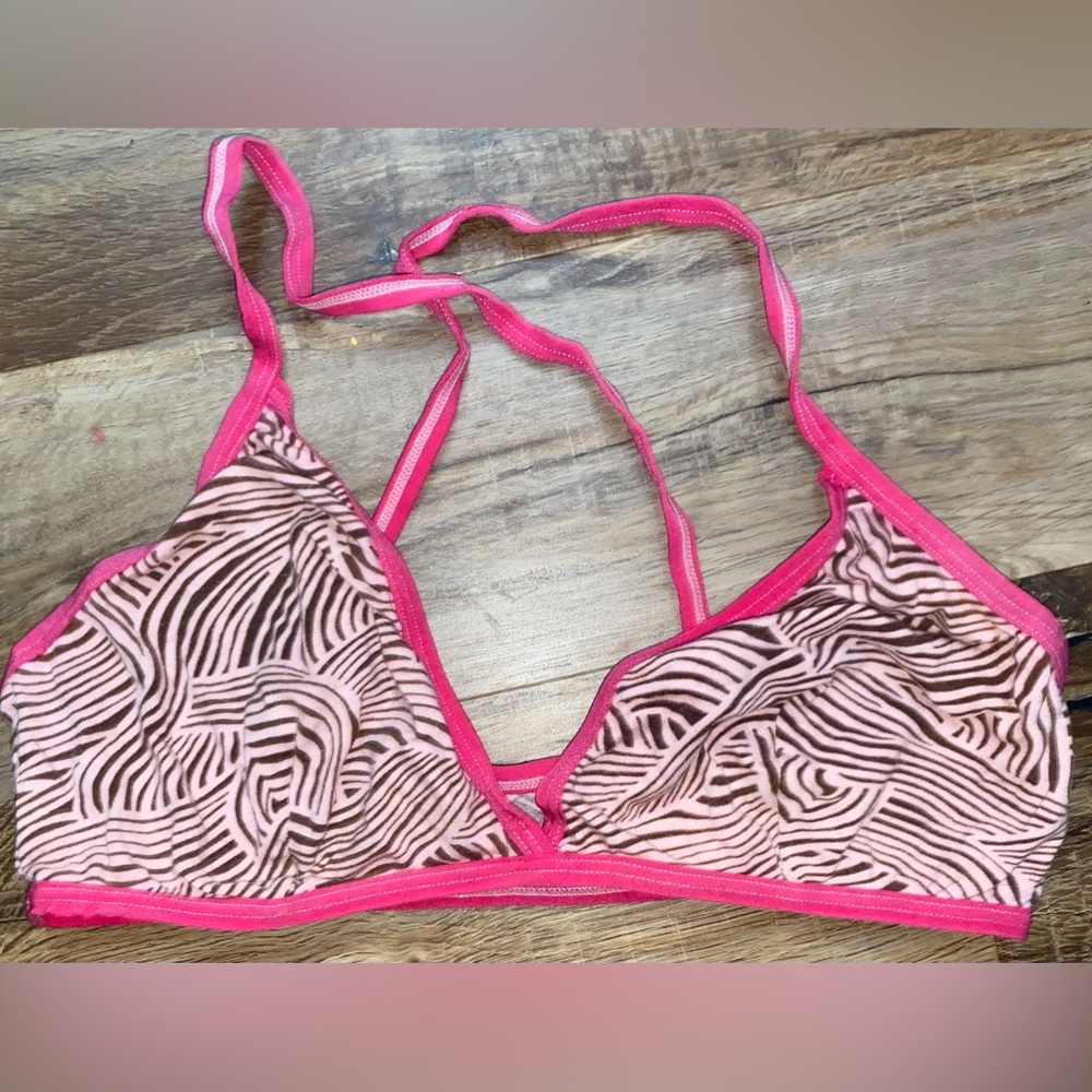 Free People Pink print Bralette size small